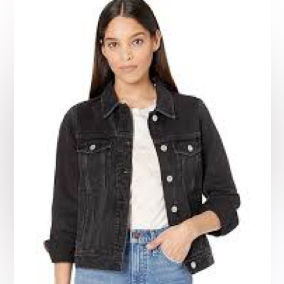 Madewell Denim Lunar Black Wash Jean Jacket Women’s Size Small NWOT - Picture 2 of 12